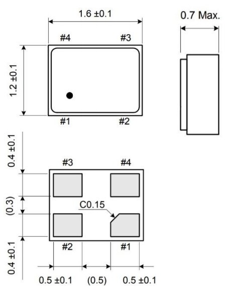 ECS 1612MV Multi-Volt Crystal Oscillators